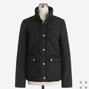 JCREW quilted black jacket Medium